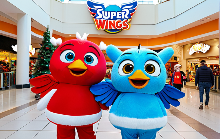 슈퍼윙스 캐릭터 관련 행사 일정 - Super Wings Meet-and-Greet**
"A group of excited, smiling children meeting Jett and Dizzy (Super Wi...